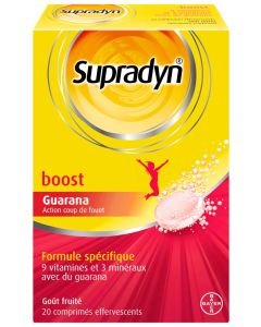 Supradyn Boost Vitamines et Guarana 20 Comprimés