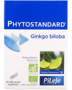 Pileje Phytostandard Gingko Bio 20 gélules végétales