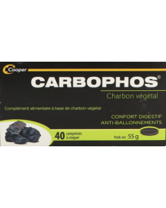 Carbophos Charbon Vegetal Comprime A Croquer 40