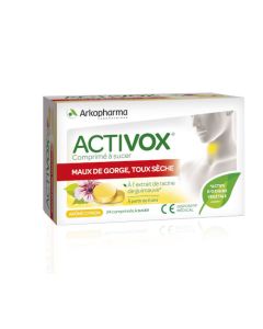 Arkopharma Activox Maux de Gorge Toux Sèche Citron à Sucer 24 comprimés