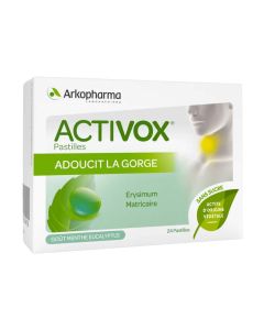 Arkopharma Activox Adoucit La Gorge Menthe Eucalyptus 24 pastilles