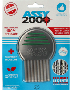 Assy 2000 Peigne Métal Poux Lentes