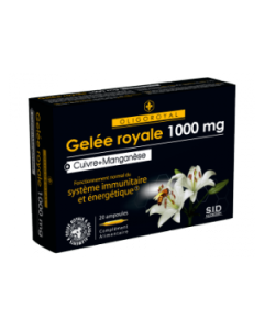 SID Nutrition Gelée Royale 1000mg Cuivre Manganèse 20 Ampoules