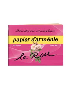 Papier d'Arménie Carnet à la Rose 12 Feuilles