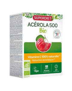 Superdiet Acérola 500 Bio - 24 Comprimés à Croquer