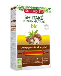Superdiet Shiitake  Reishi Maitake Bio - 20 Ampoules de 15ml