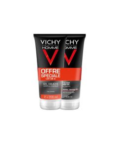 Vichy Homme Mag C Gel Douche Hydratant Revigorant 2x200 ml