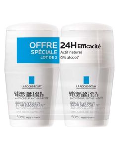 La Roche-Posay Déodorant Peaux Sensibles 24H 2 X 50 ml
