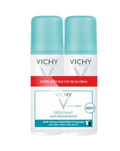 Vichy Aérosol Anti Transpirant 48H Anti Traces Anti Effet Carton x2