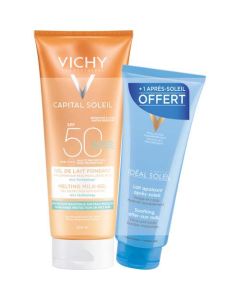 Vichy Capital Soleil Gel de Lait Fondant + Lait Apaisant Après Soleil Offert