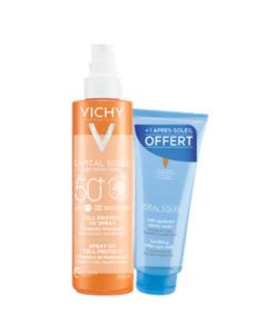 Vichy Capital Soleil Spray Fluide Invisible SPF50+ 200 ml + Lait Apaisant Après Soleil Offert
