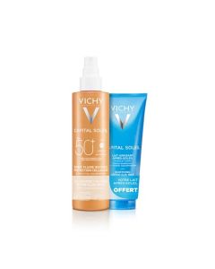 Vichy Capital Soleil Spray Fluide Invisible Protection Cellulaire SPF50+ 200 ml + Lait Apaisant Après-Soleil