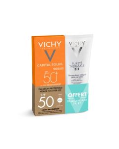Vichy Emulsion Toucher Sec SPF50 + Lait Démaquillant