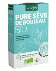 Santarome Bio Sève de Bouleau Solution Buvable 500ml x3