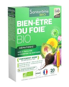 Santarome Bio Bien Etre Du Foie Ampoule Buvable 10ml 20