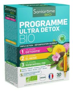 Santarome Bio Programme Ultra Détox Ampoules Buvables 10ml x30
