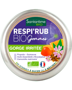 Santarome Bio Respi'Rub Gommes Gorge Irritée 45g