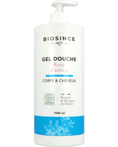 Biosince 1975 Gel Douche Corps Cheveux Rose Bio 1L