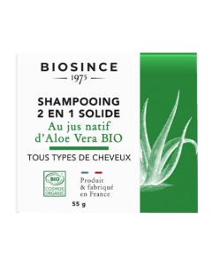 Biosince 1975 Shampooing 2en1 Solide Aloe Bio 55g
