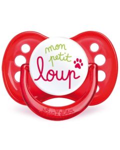 Luc et Léa Sucette Mon Petit Loup Symétrique 6 Mois+ 1 Sucette