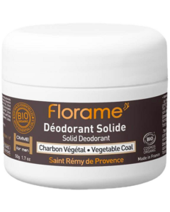 Florame Homme Déodorant Solide Charbon Végétal 50g