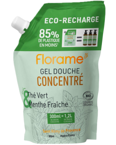 Florame Gel Douche Thé Vert Menthe Eco Recharge 300ml