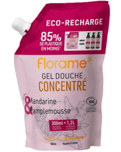 Florame Gel Douche Mandarine Pamplemousse Eco Recharge 300ml