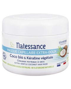 Natessance Masque Capillaire Extra-Doux Coco-Bio & Kératine Végétale 200ml