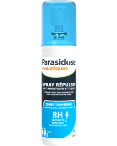 Parasidose Spray Répulsif Antimoustiques & Tiques Actif Végétal 100ml