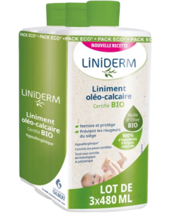 Gilbert Bebe Liniderm Liniment Certifie Bio 480ml X3