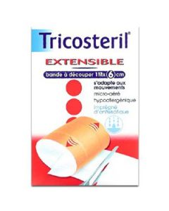Tricosteril Extensible Bande 1mx6cm