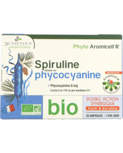 3 Chênes Phyto Aromicell'r Bio Ampoule Spiruline Phycocyanine 10ml x20