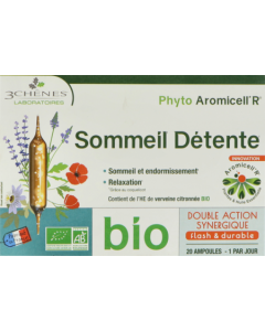 3 Chênes Phyto Aromicell'r Bio Ampoule Sommeil Détente 10ml x20