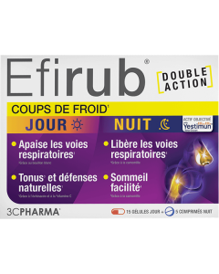 3c Pharma Efirub Coups De Froid Jour Nuit Comprimés x20