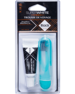 Superwhite Trousse Voyage Black Edition Dentifrice Charbon 15ml + Brosse A Dents