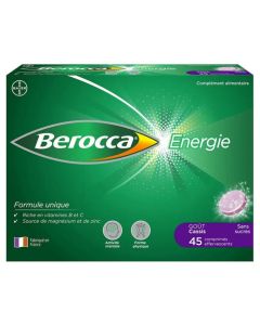 Berocca Energie Goût Cassis Comprimés Effervescents x45