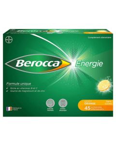 Berocca Energie Goût Orange Comprimés Effervescents x45