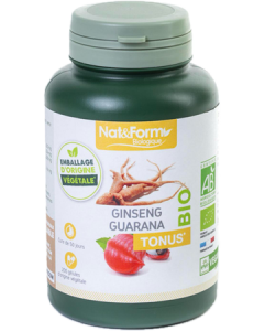 Nat&Form Bio Ginseng Rouge Guarana Gélules Végétales x200