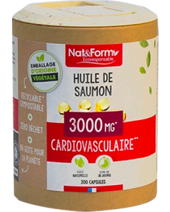 Nat&Form Ecoresponsable Huile de Saumon Capsules x200