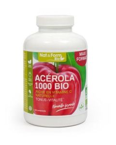 Nat&Form Acérola 1000mg Bio Comprimés à Croquer x100
