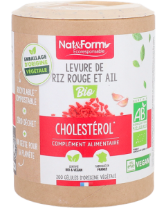Nat&Form Ecoresponsable Levure de Riz Rouge et Ail Bio Gélules Végétales x200