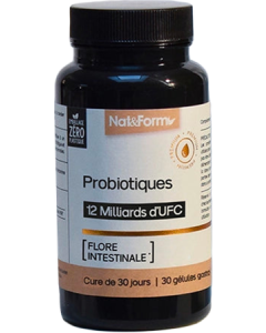 Nat&Form Premium Probiotique Confort Intestinal Gélules Gastro résistantes x30