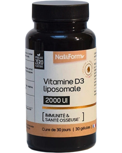 Nat&Form Premium Vitamine D3 Liposomale Gélules Végétales x30