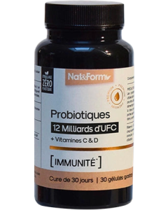 Nat&Form Premium Probiotique Immunité Gélules Gastro résistantes x30