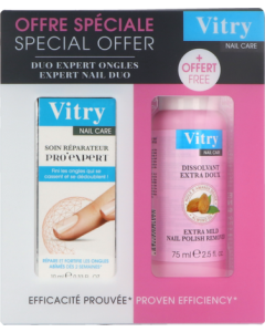 Vitry Pro Expert Soin Ongles Reparateur 10ml + Dissolvant 75ml Offert