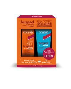 Noreva Bergasol Expert Coffret - Brume Solaire Rafraîchissante Spf50+ & Lait Après-Soleil Brume : 150ml
Lait : 100ml