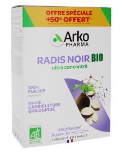 Arkopharma Arkofluides Bio Radis Noir Ampoules Buvables 20 + 10