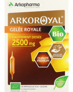 Arkopharma Arkoroyal Gelée Royale 2500mg Bio 20 ampoules