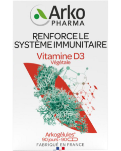 Arkogelules Vitamine D3 Végétale Gélule 90