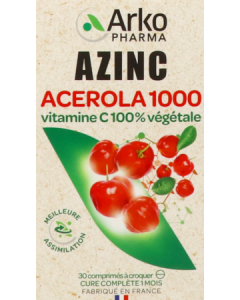 Arkopharma Azinc Végétal Acérola 1000 Comprime 30